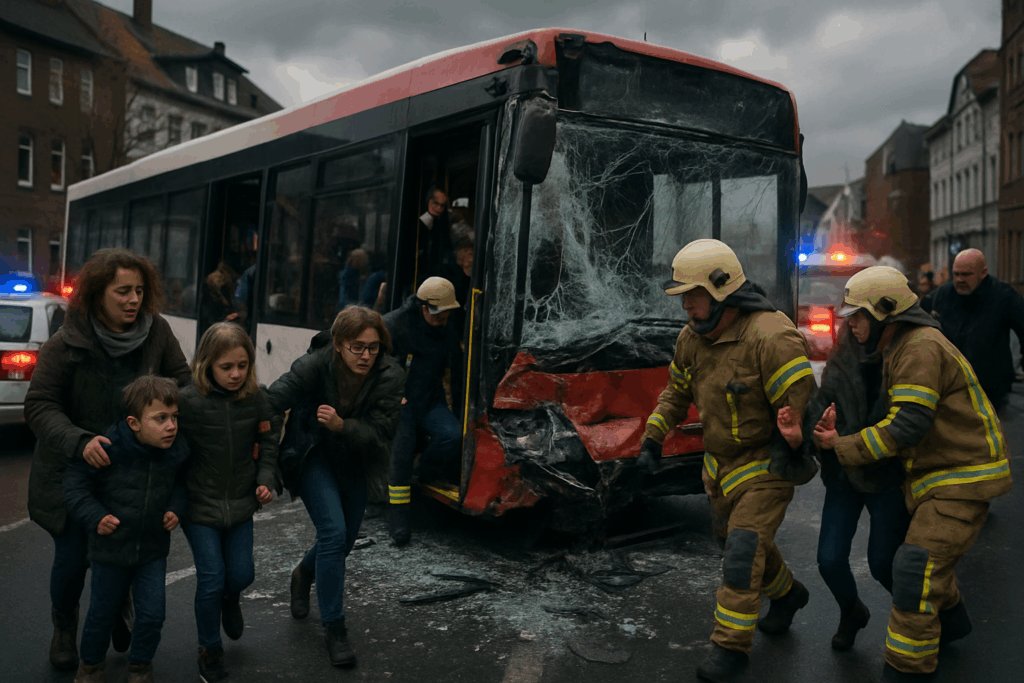„Massenunfall von Verletzten“: Bus-Unfall! Wohl viele Kinder betroffen