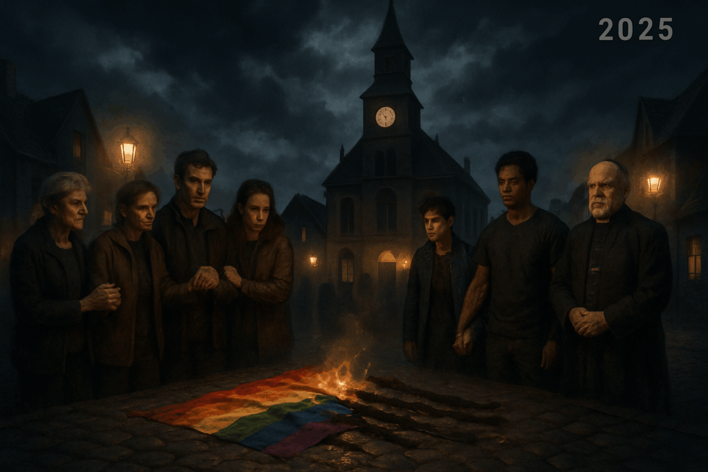 Dorfgemeinschaft steht zusammen: Regenbogenflagge als starkes Zeichen gegen Schikane