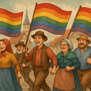 Dorfgemeinschaft steht zusammen: Regenbogenflagge als starkes Zeichen gegen Schikane