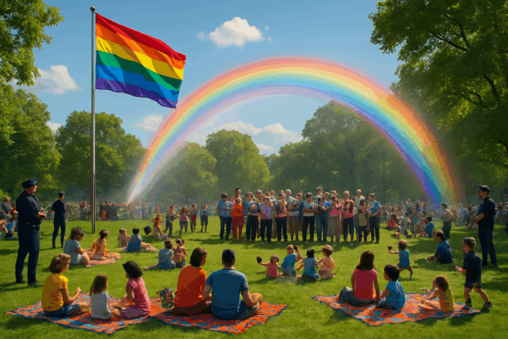 Dorfgemeinschaft steht zusammen: Regenbogenflagge als starkes Zeichen gegen Schikane