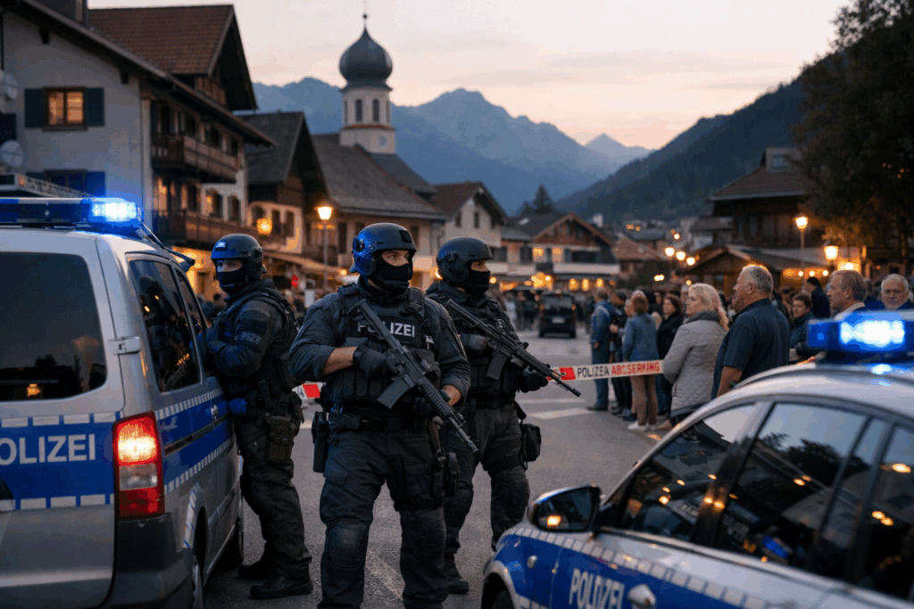SEK vor Ort :Polizei riegelt in Minuten Innenstadt ab