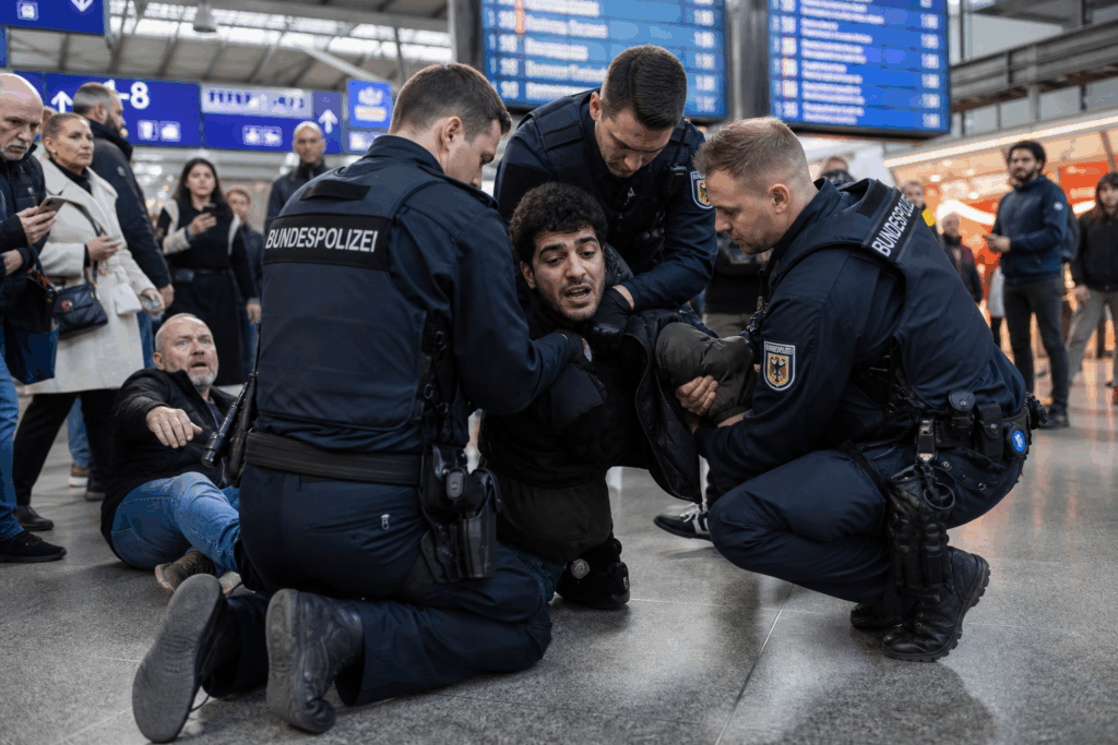 Syrer (22) greift Reisende an und will sie auf die Gleise ziehen!