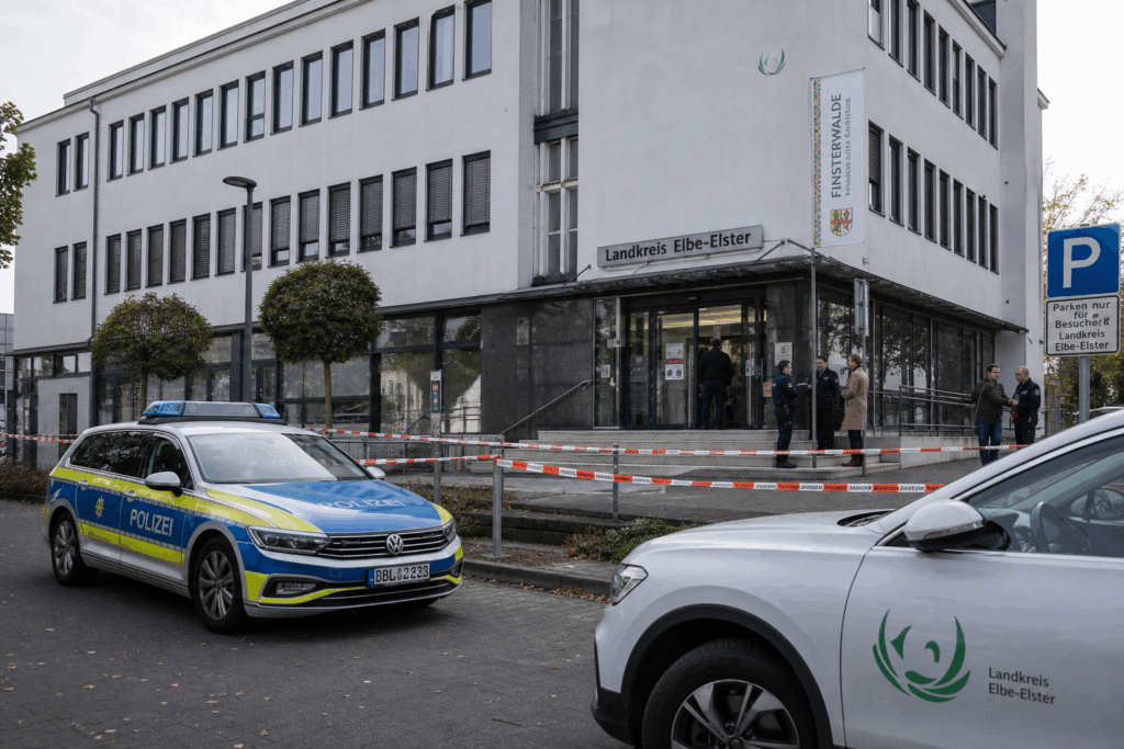 Drama in deutscher Behörde: Mann legt Feuer und greift Mitarbeiterin an