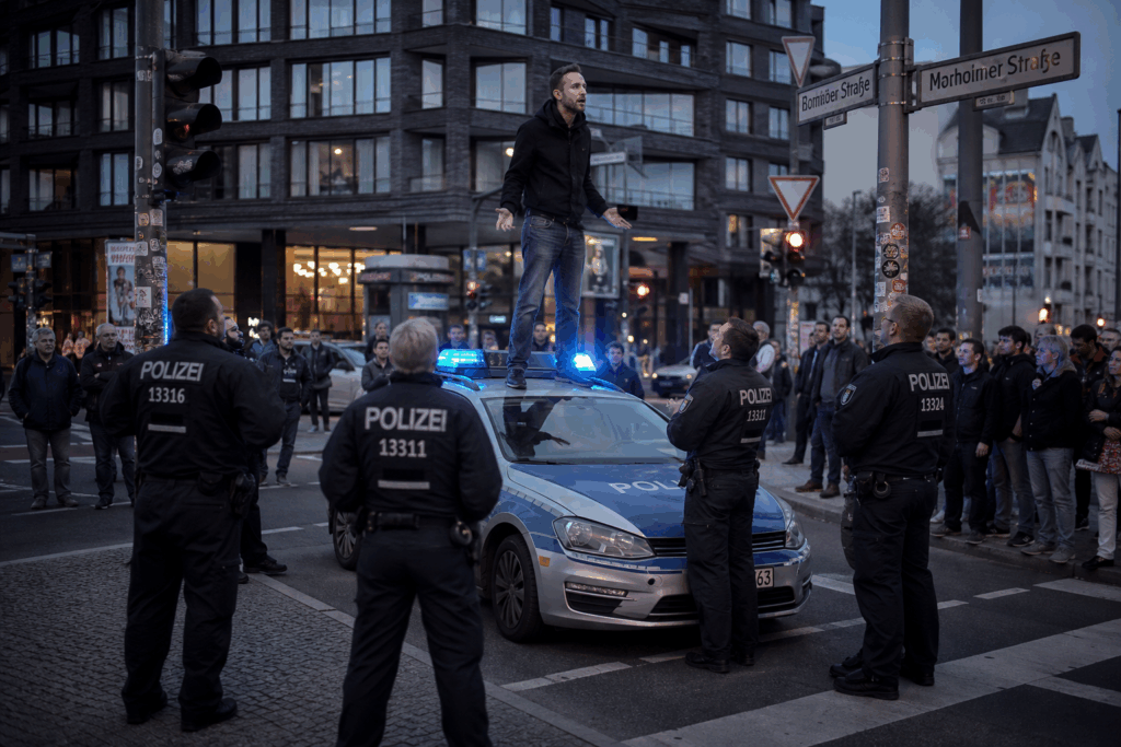 Polizeieinsatz eskaliert komplett: Mann bedroht Kinder und schlägt Polizisten blutig