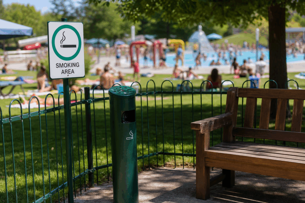 Raucher dürfen im Freibad jetzt keine Zigarette mehr rauchen!
