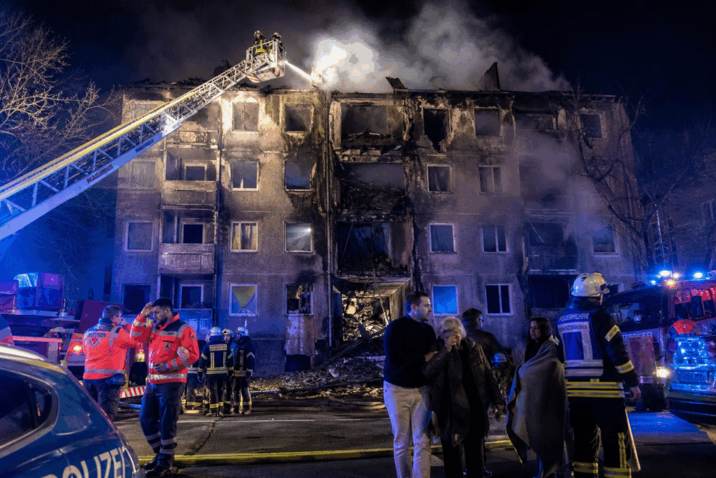 Großbrand mit Verletzten: Haus brennt vollständig aus – mehrere Menschen werden vermisst