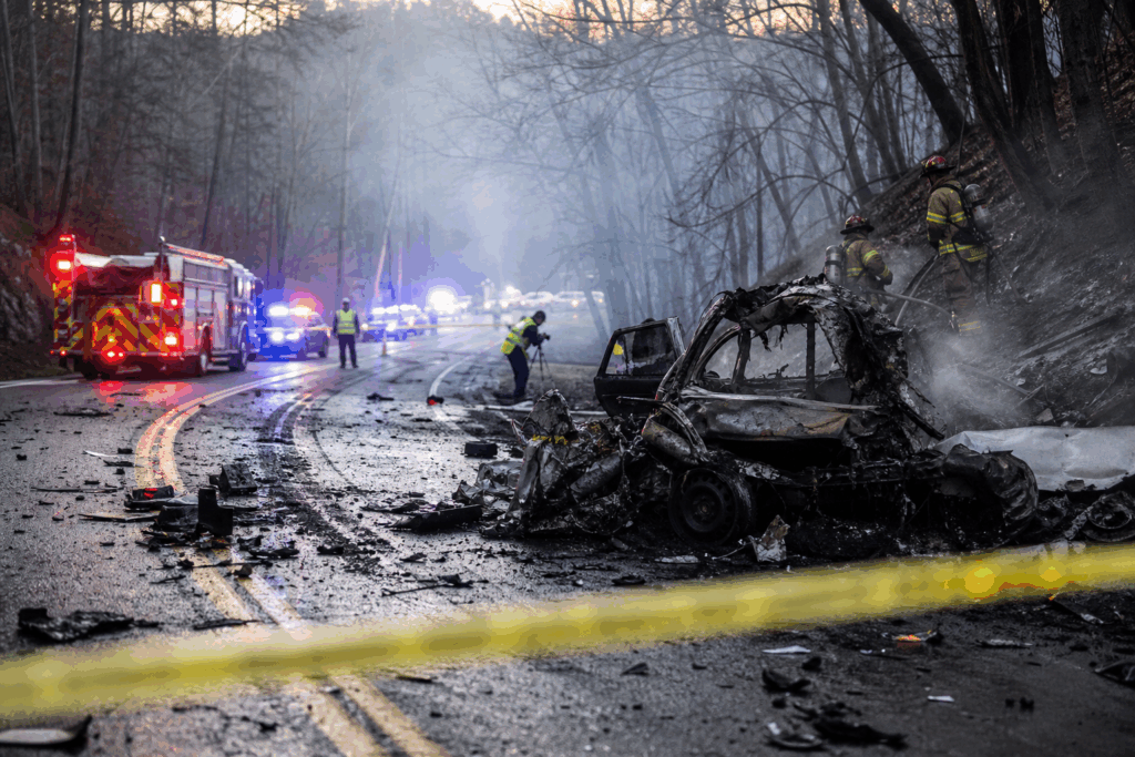 Horror-Crash: Auto wird in mehrere Teile gerissen – Fahrer (29) stirbt bei schwerem Unfall
